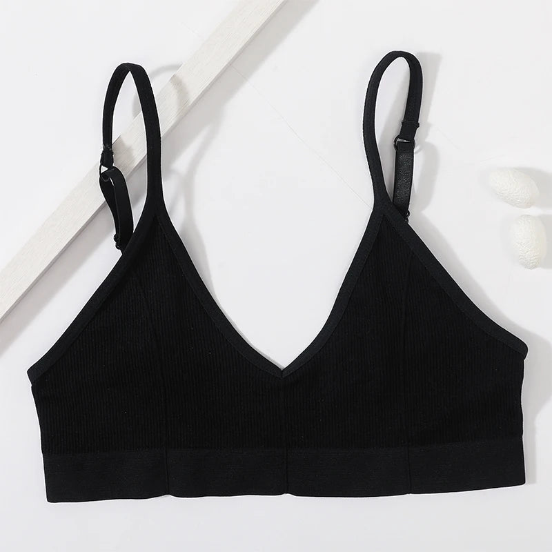 Seamless Tube Top Women Push Up Bra U-shaped Back Bras Sexy Lingerie Female Adjust Straps Brassiere Ribbed Sports Underwear M-XL