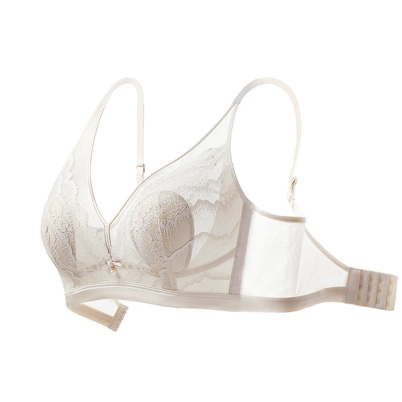 CAITING Adjustable Women's Bra Rabbit EarSexy Underwear for Big Breast Wireless Full Cup Bra for Young Women