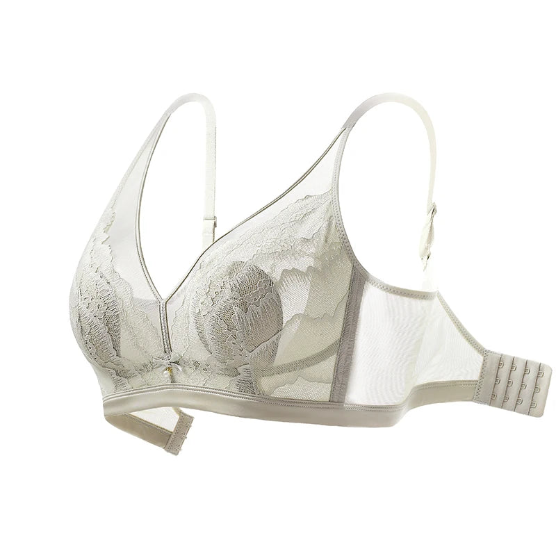 CAITING Adjustable Women's Bra Rabbit EarSexy Underwear for Big Breast Wireless Full Cup Bra for Young Women