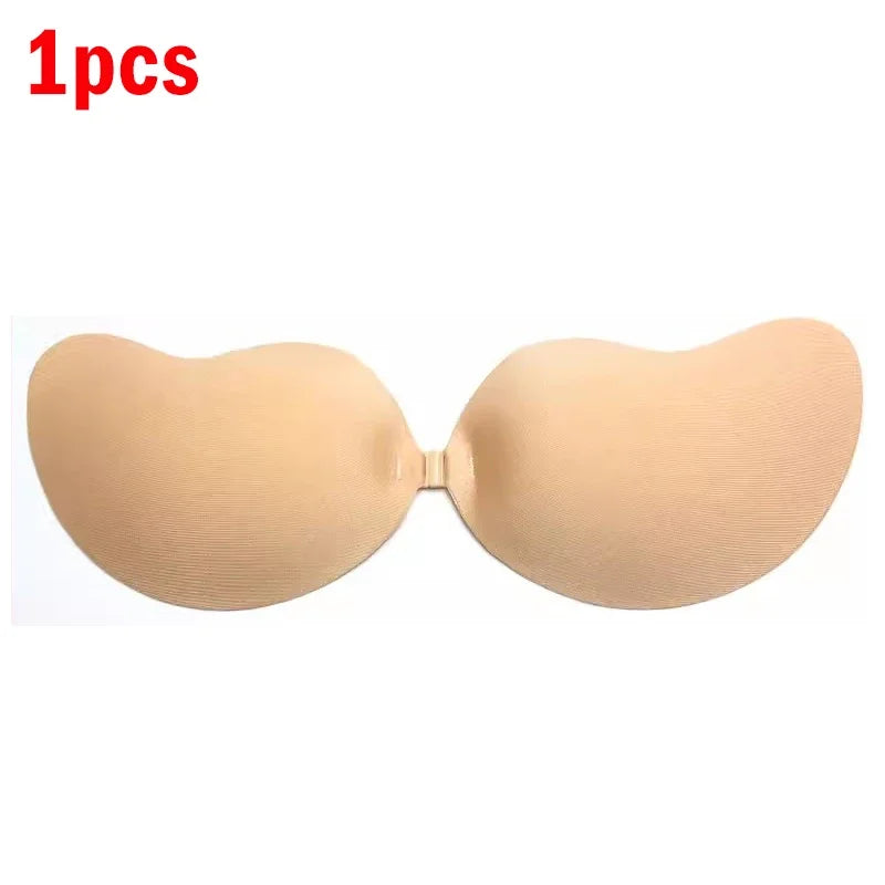 Invisible Strapless Adhesive Stick Bra Strapless Push Up Bras Women Lingerie Seamless Silicone Nipple Covers Bralette Underwear