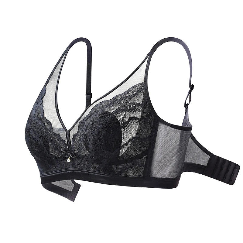 CAITING Adjustable Women's Bra Rabbit EarSexy Underwear for Big Breast Wireless Full Cup Bra for Young Women