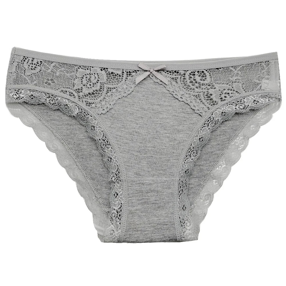 5 PCS/SET New Arrival Low Rise Ladies Sexy Lace Panty Underpants Panties For Women Lingerie Cotton Briefs