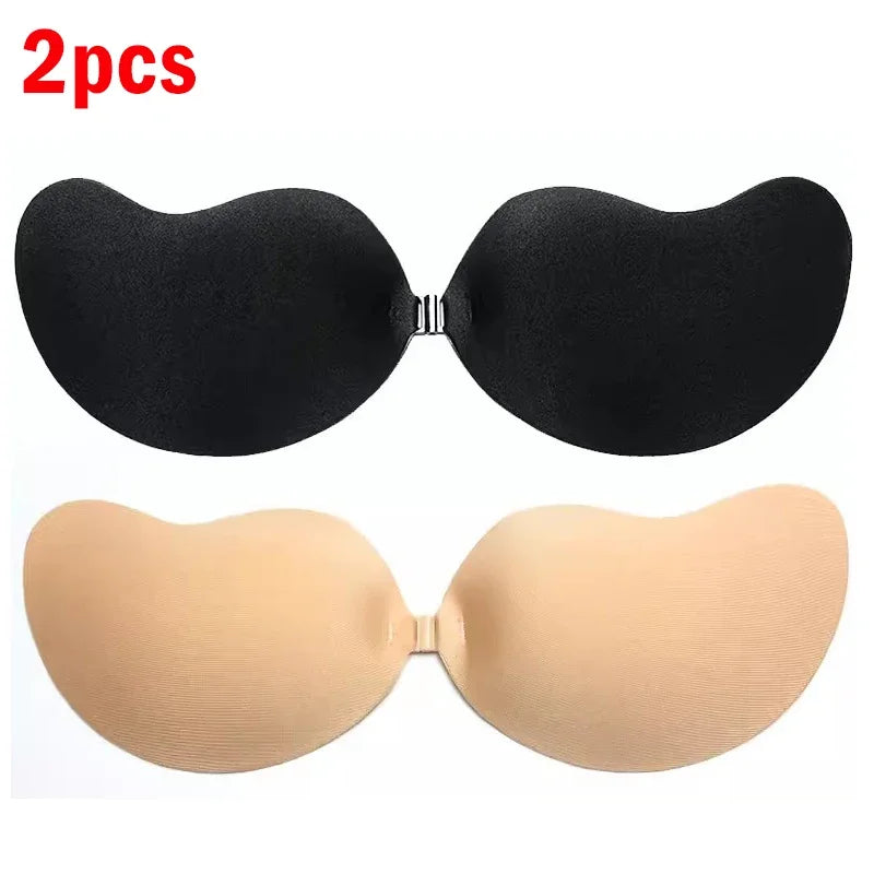 Invisible Strapless Adhesive Stick Bra Strapless Push Up Bras Women Lingerie Seamless Silicone Nipple Covers Bralette Underwear
