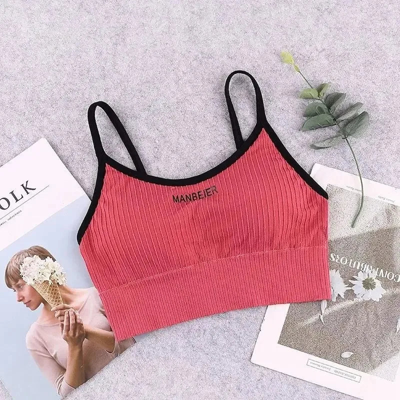 New Sports Bra For Women Gym Sexy Crop Top Bra Women Cotton Underwear Soft Comfort Tube Tops Female Brassiere Tops For Girls