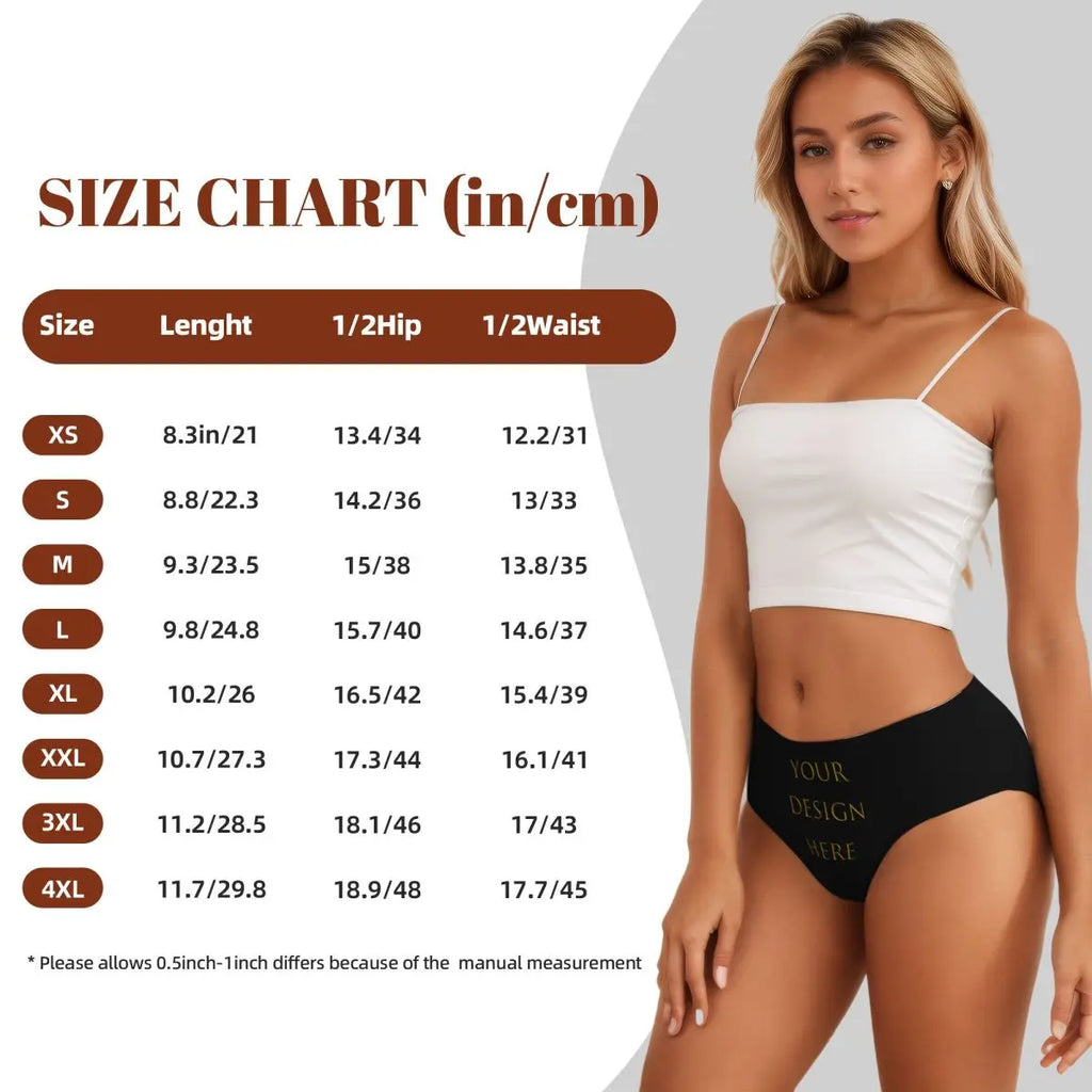 Custom Womens Custom Your Photo Logo Text Print Panties Underwear Female Comfort Your Design Here DIY Briefs Underpants