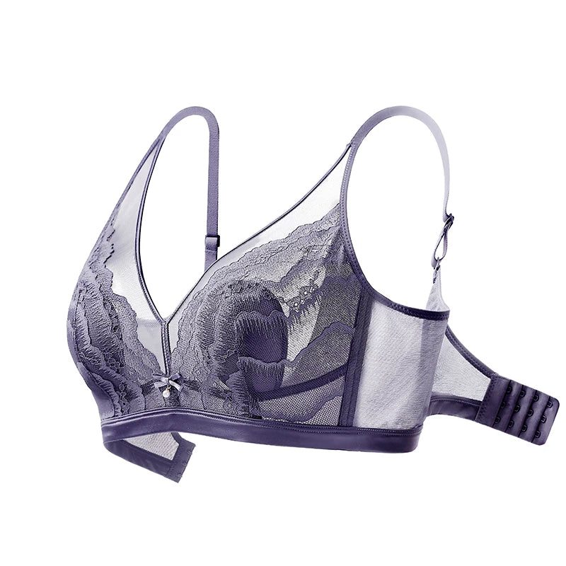 CAITING Adjustable Women's Bra Rabbit EarSexy Underwear for Big Breast Wireless Full Cup Bra for Young Women