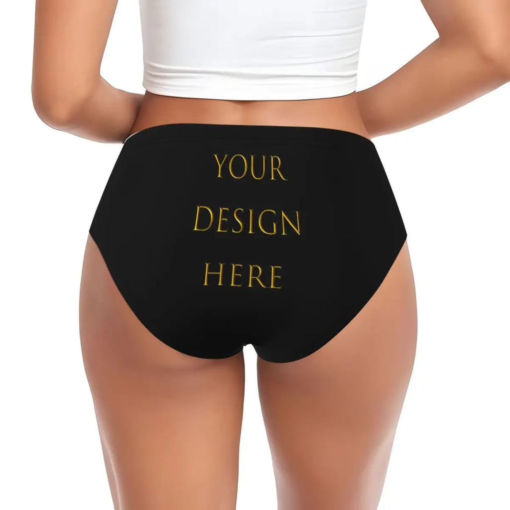 Custom Womens Custom Your Photo Logo Text Print Panties Underwear Female Comfort Your Design Here DIY Briefs Underpants